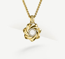 Load image into Gallery viewer, 28mm Star Talon Pendant&lt;br&gt;in 18K Gold w/Pavé Diamond Halo
