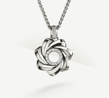 Load image into Gallery viewer, Star Talon Pendant&lt;br&gt;in Sterling Silver&lt;br&gt;w/Pavé Diamond Halo
