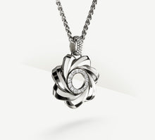 Load image into Gallery viewer, 35mm Star Talon Pendant&lt;br&gt;in Sterling Silver&lt;br&gt;w/Pavé Diamond Halo
