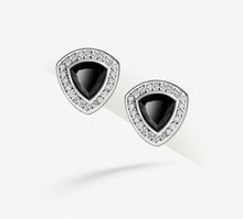 Load image into Gallery viewer, Diamond Shield Earrings&lt;br&gt;in Sterling Silver
