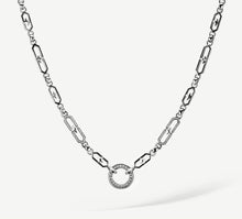 Load image into Gallery viewer, 16&quot; Crystal Link Choker&lt;br&gt;w/Pavé Diamond Accents
