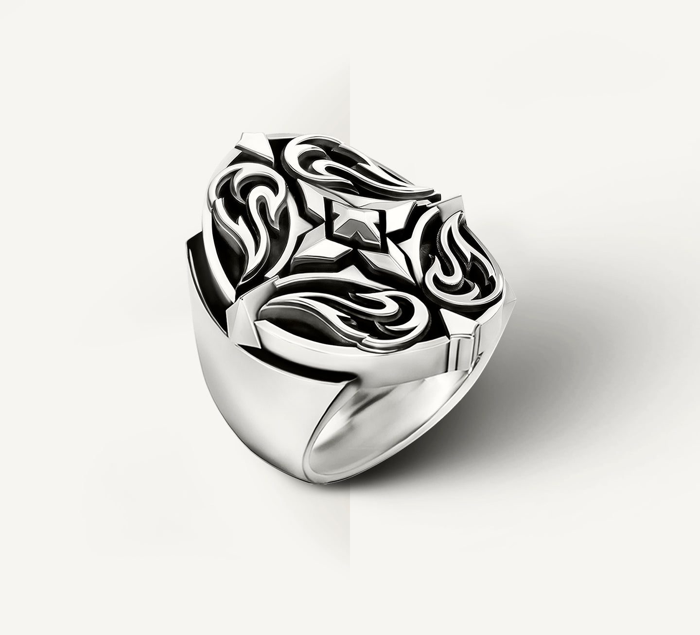 Phoenix Signet Ring<br>in Sterling Silver