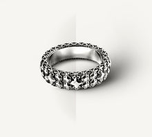 Load image into Gallery viewer, STQ Crown Stacker Band Ring&lt;br&gt;in Sterling Silver
