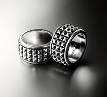 Load image into Gallery viewer, Triple Stud Band Ring&lt;br&gt;in Sterling Silver
