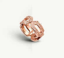 Load image into Gallery viewer, Crystal Link Band in 18k Rose Gold&lt;br&gt;w/Rose Pavé Diamonds
