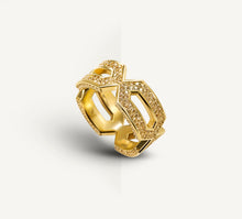 Load image into Gallery viewer, Crystal Link Band&lt;br&gt;18k Yellow Gold&lt;br&gt;Yellow Pavé Diamonds
