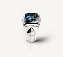 Load image into Gallery viewer, Arrow Signet Ring&lt;br&gt;w/Exotic Pietersite Stone
