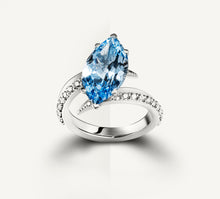 Load image into Gallery viewer, Marquise Ring&lt;br&gt;London Blue Topaz / Sterling Silver
