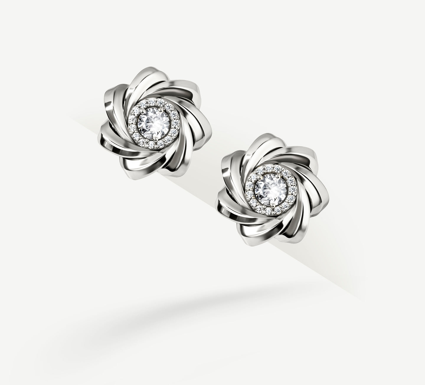 Star Talon Earrings<br>Pavé Diamonds / Sterling Silver