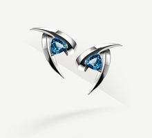 Load image into Gallery viewer, Talon Earrings in Sterling Silver&lt;br&gt;w/London Blue Topaz
