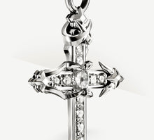 Load image into Gallery viewer, REGAL Cross / Sterling Silver&lt;br&gt;w/Pavé Diamonds / Talon Details
